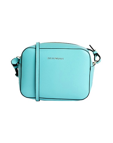 EMPORIO ARMANI Across-body bag Turquoise 100% Polyurethane, Polyester
