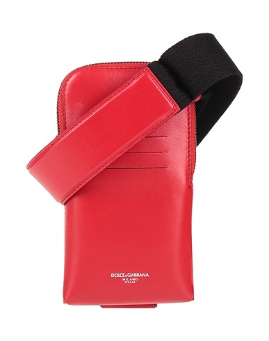 DOLCE&GABBANA Across-body bag Red Soft Leather, Textile fibres