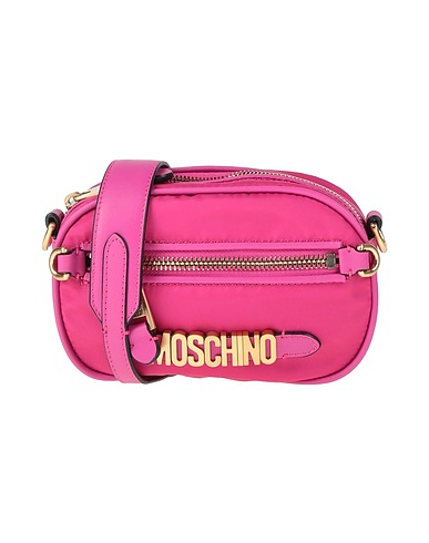 MOSCHINO Borsa a tracolla Fucsia 100% Poliestere, Pelle