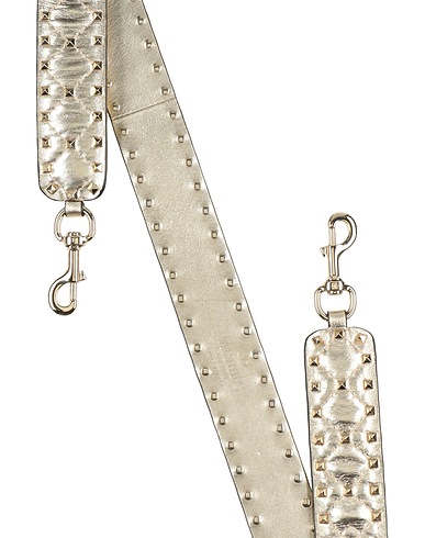 VALENTINO GARAVANI バッグアクセサリー＆チャーム プラチナ 革