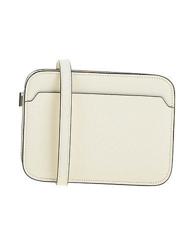VALEXTRA Across-body bag Ivory 100% Calfskin