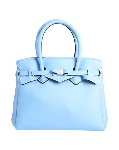 SAVE MY BAG Handbag Sky blue 50% PEEK (Polyether - Ether - Ketone), 40% Polyamide, 10% Elastane