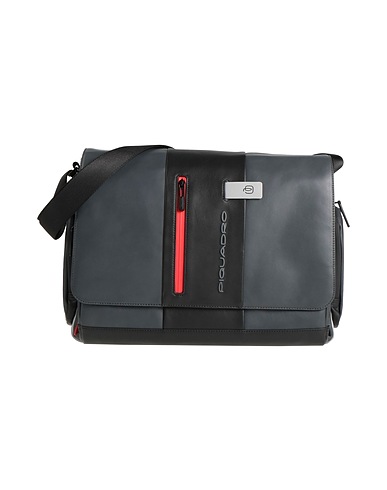 PIQUADRO Borsa a tracolla Antracite Pelle di vitello