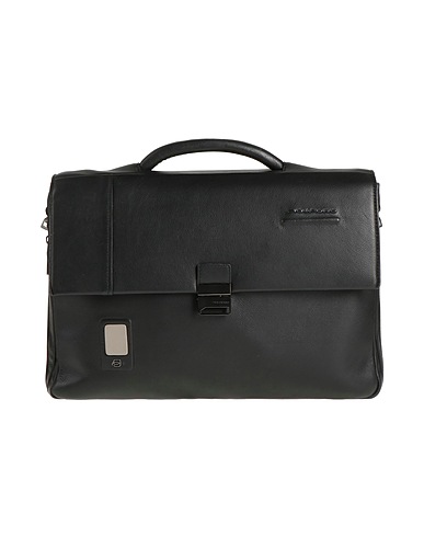 PIQUADRO Handbag Black Leather