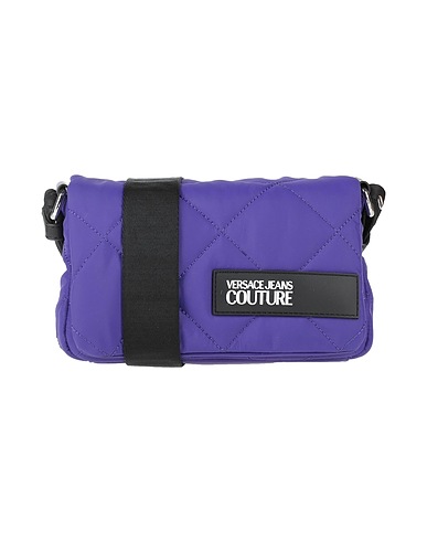 VERSACE JEANS COUTURE Across-body bag Purple 95% Polyester, 5% Polyurethane, Polyurethane resin