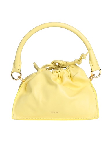 YUZEFI Handtasche Pastellgelb Leder