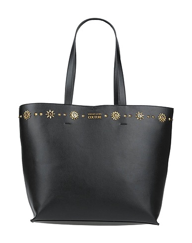 VERSACE JEANS COUTURE Handbag Black 100% Polyurethane, Polyurethane resin