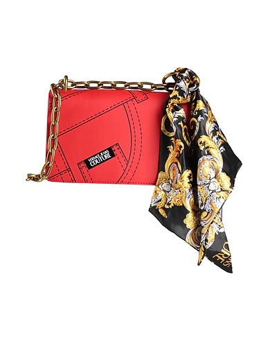 VERSACE JEANS COUTURE Cross-body bags Red 100% Polyester, Polyurethane resin