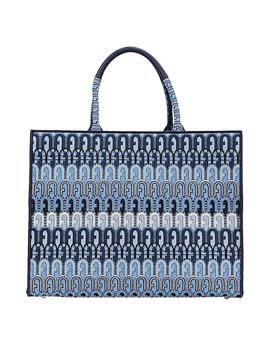 FURLA Borsa a mano FURLA OPPORTUNITY L TOTE
 Blu 38% Poliestere, 36% Cotone, 13% Viscosa, 10% Pelle, 3% Altre Fibre