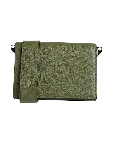 VALEXTRA Cross-body bags VERDE MILITARE 100% Calfskin