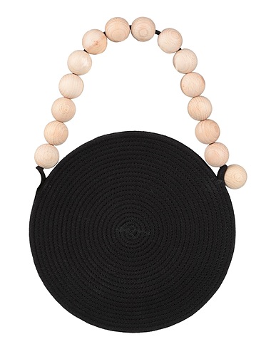 CATZORANGE Handbag Black Textile fibres, Wood