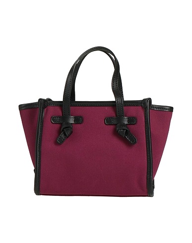 GIANNI CHIARINI Handbag Garnet Soft Leather, Textile fibres