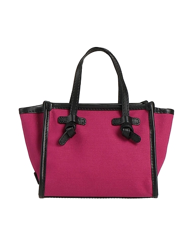 GIANNI CHIARINI Handbag Fuchsia Soft Leather, Textile fibres