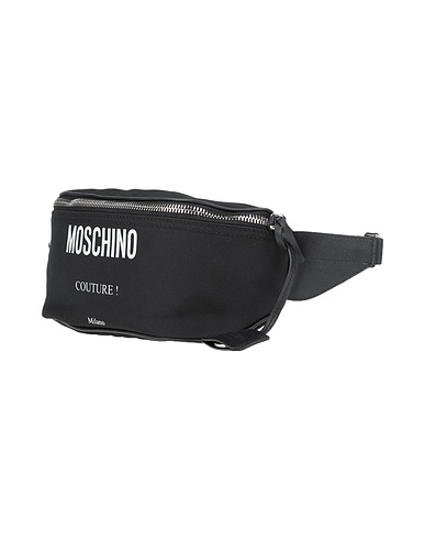 MOSCHINO Belt Bags Black Textile fibres, Soft Leather
