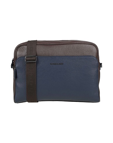 BORBONESE Handbag Dark brown Soft Leather