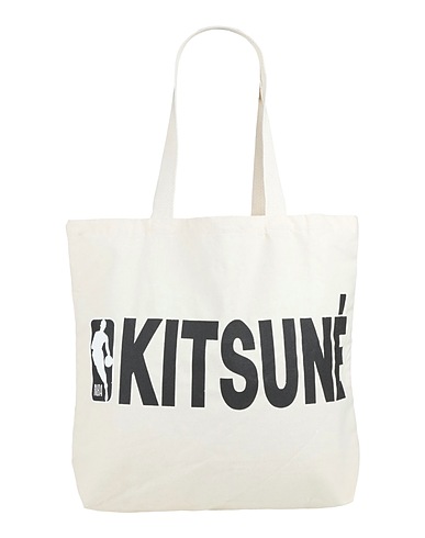 MAISON KITSUNÉ Schultertasche Elfenbein 100% Baumwolle