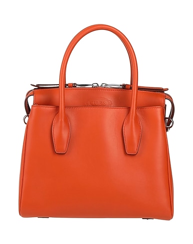 TOD'S ハンドバッグ オレンジ 革