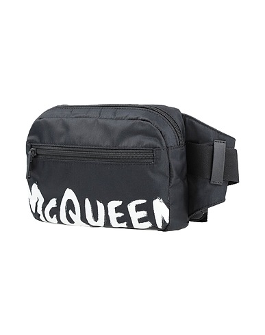 MCQUEEN Belt Bags Black Textile fibers, Soft Leather