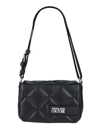 VERSACE JEANS COUTURE Borsa a spalla Nero 100% Poliuretano, Resina poliuretanica