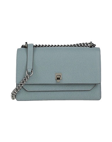 VALEXTRA Across-body bag Pastel blue 100% Calfskin