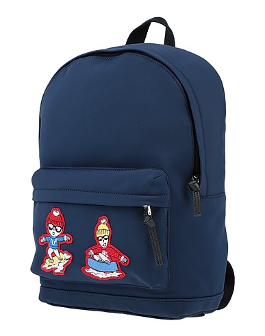 DOLCE&GABBANA Backpack & fanny pack Midnight blue 65% Nylon, 21% Elastane, 14% Calfskin