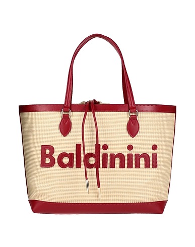 BALDININI Handbag Red 80% Natural raffia, 20% Calfskin