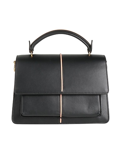 MARNI Сумки с короткими ручками и клатчи Чёрный 55% Воловья кожа, 17% Хлопок, 15% Латунь, 13% Полиуретан