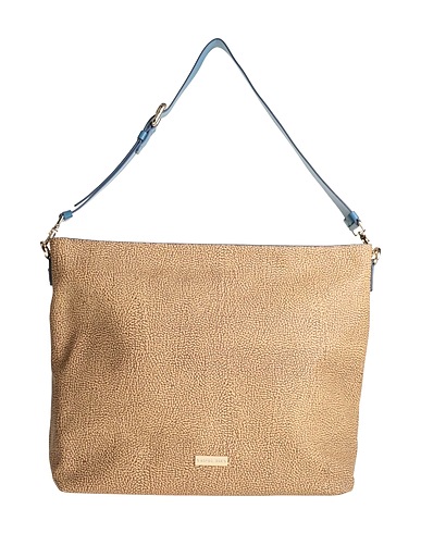 BORBONESE Shoulder bag Beige 83% PVC - Polyvinyl chloride, 9% Cotton, 8% Polyester, Polyurethane