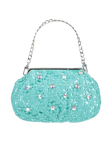 SEVERI DARLING Handbag Turquoise 70% Polyester, 30% Aluminum