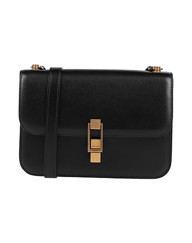 SAINT LAURENT Cross-body bags Black Bovine leather, Brass