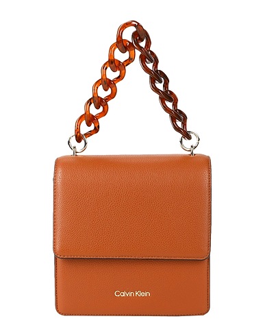 CALVIN KLEIN Handbag CALVIN CHAIN SHOULDER BAG
 Tan 100% Polyurethane