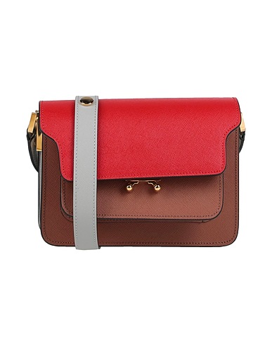 MARNI Across-body bag Red 95% Bovine leather, 5% Brass
