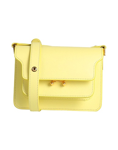 MARNI Across-body bag Lime green 95% Calfskin, 5% Brass