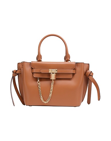 MICHAEL MICHAEL KORS Handbag SM BELTED SATCHEL Tan 100% Cow leather