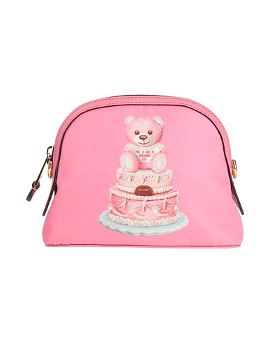 MOSCHINO Handbag COUTURE Pink Soft Leather, Textile fibres
