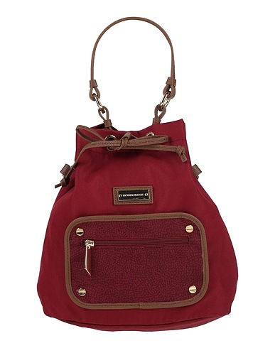 BORBONESE Handbag Burgundy 100% Polyester, Soft Leather
