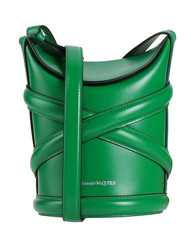 MCQUEEN Cross-body bags Dark green Calfskin