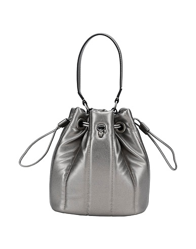 KARL LAGERFELD ハンドバッグ 鉛色 ポリウレタン 100%