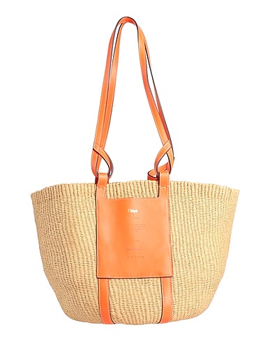 CHLOÉ Shoulder bag Orange 100% Paper, Calfskin