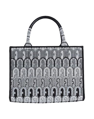 FURLA Handbag FURLA OPPORTUNITY MINI TOTE - TESSUTO JACQUARD ARCO ETNICO LOGO+NASTRO JACQUARD
 Light grey 37% Polyester, 34% Cotton, 13% Viscose, 11% Soft Leather, 5% Other Fibres