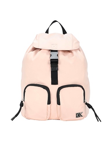 CALVIN KLEIN JEANS Sacs à dos FEMININE NYLON FLAP BACKPACK
 Rose poudré 92% Nylon, 4% Polyester, 4% Polyuréthane