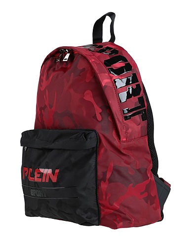 PLEIN SPORT Zaini Rosso Nylon, Poliuretano