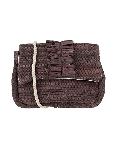 MIA BAG Borsa a tracolla Testa di moro 100% Cotone
