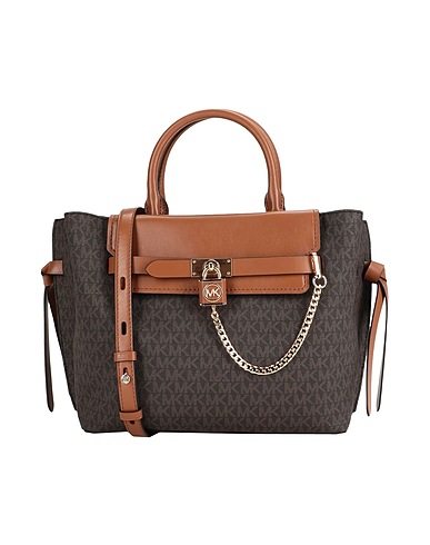 MICHAEL MICHAEL KORS Sac à main LG BELTED SATCHEL Marron 69% PVC - Polychlorure de vinyle, 17% Polyester, 13% Coton, 1% Polyuréthane
