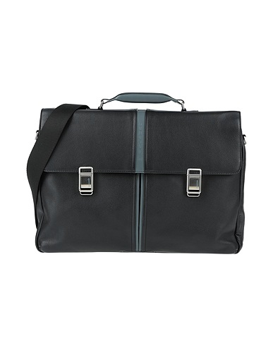 PIQUADRO Handbag Black Bovine leather, EVA (Ethylene - Vinyl - Acetate), Nylon, Polyester, Metal