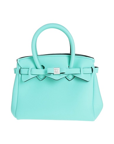 SAVE MY BAG Handbag Turquoise 50% PEEK (Polyether - Ether - Ketone), 40% Polyamide, 10% Elastane