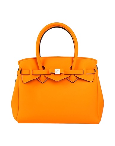 SAVE MY BAG Handbag Orange 50% PEEK (Polyether - Ether - Ketone), 40% Polyamide, 10% Elastane