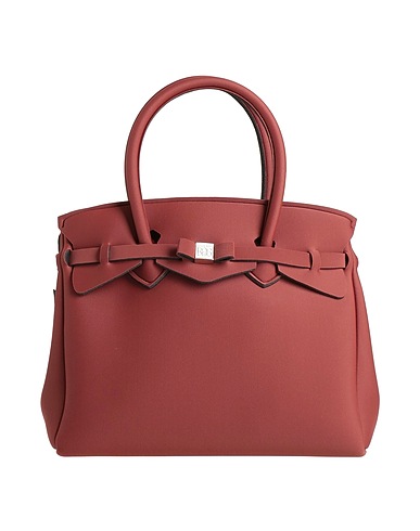 SAVE MY BAG ハンドバッグ チョコレートブラウン ポリエーテルエーテルケトン (PEEK) 50% / ナイロン 40% / ポリウレタン 10%