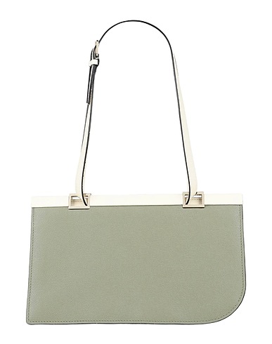 VALEXTRA Handbag Military green Bovine leather