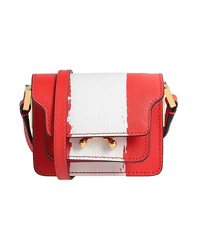 MARNI Across-body bag Coral 95% Bovine leather, 5% Brass